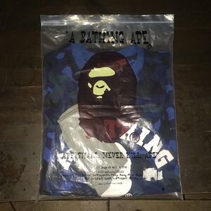 A blue medium camo bathing Ape (Bape) Tee